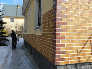 Облицовка фасада искусственным кирпичем