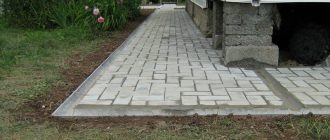 Отмостка из тротуарной плитки